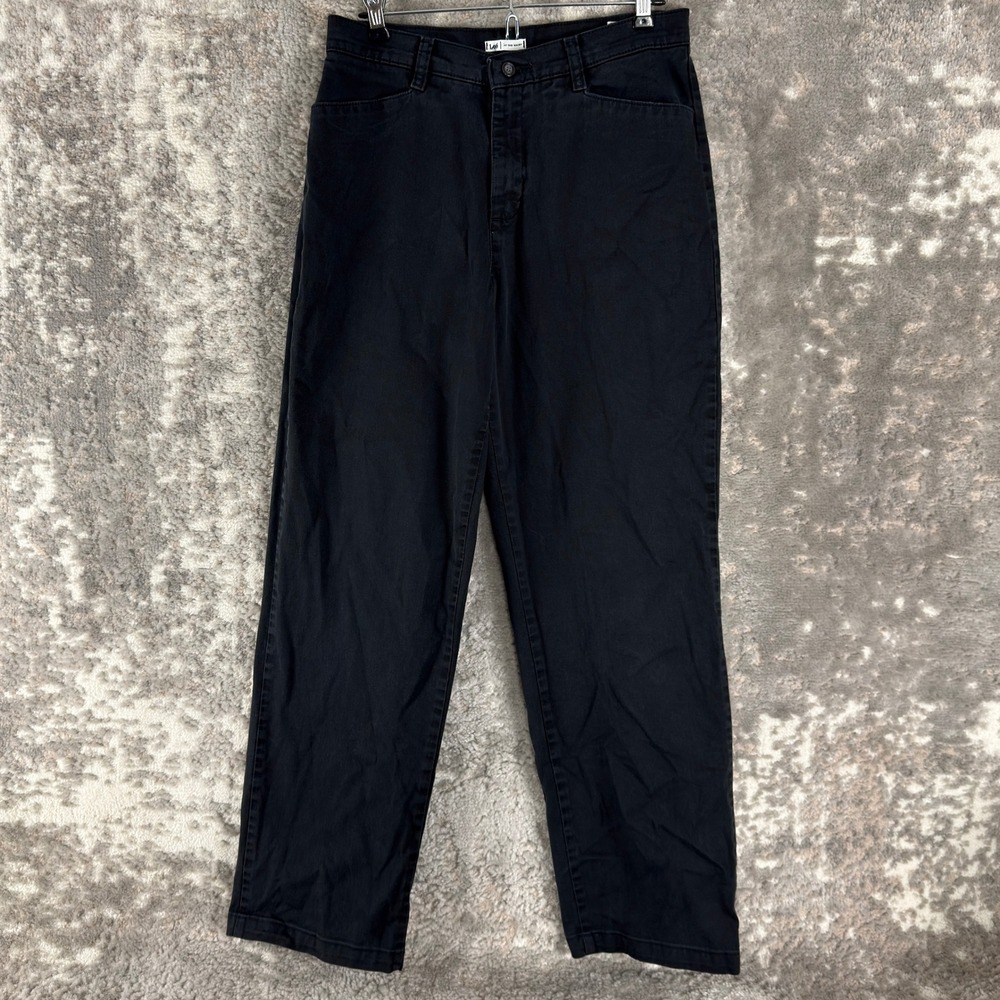 Lee Size 8 At The Waist Casual Straight Leg Denim Pants Black N/A Women